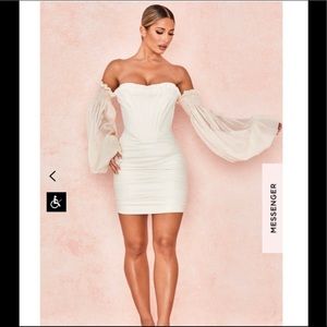 House of cb Ivory draped corset